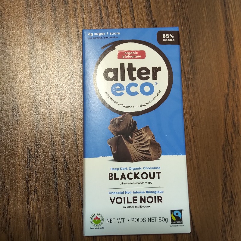 Blackout Chocolate Bar, 85% cacao
