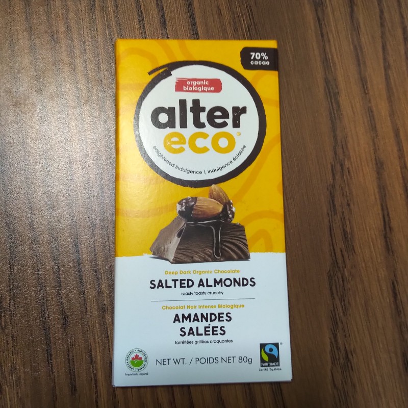 Salted Almonds, Dark, 70% cacao