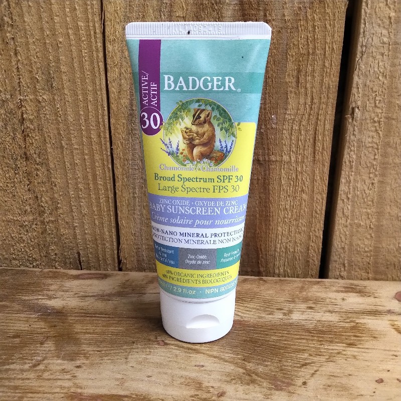 Baby Sunscreen Cream, Active SPF 30, Chamomile