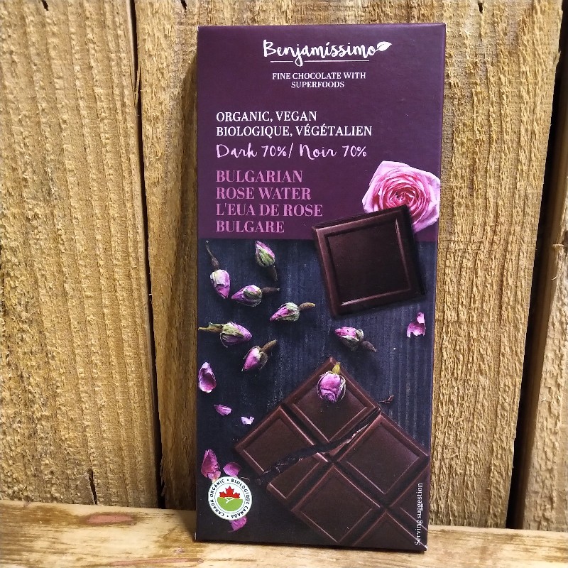 Dark Chocolate with Bulgarian Rose Water, 70%