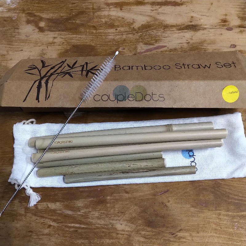 Reusable Straws - Bamboo Set (Natural Finish)