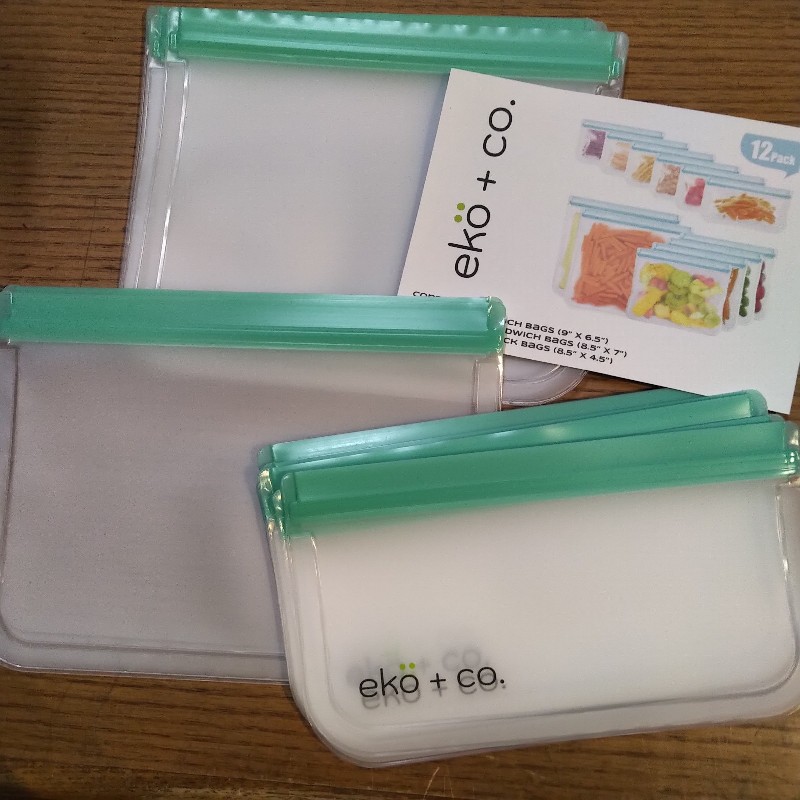 Reusable Ziplock Freezer Bags - 12 pack – green