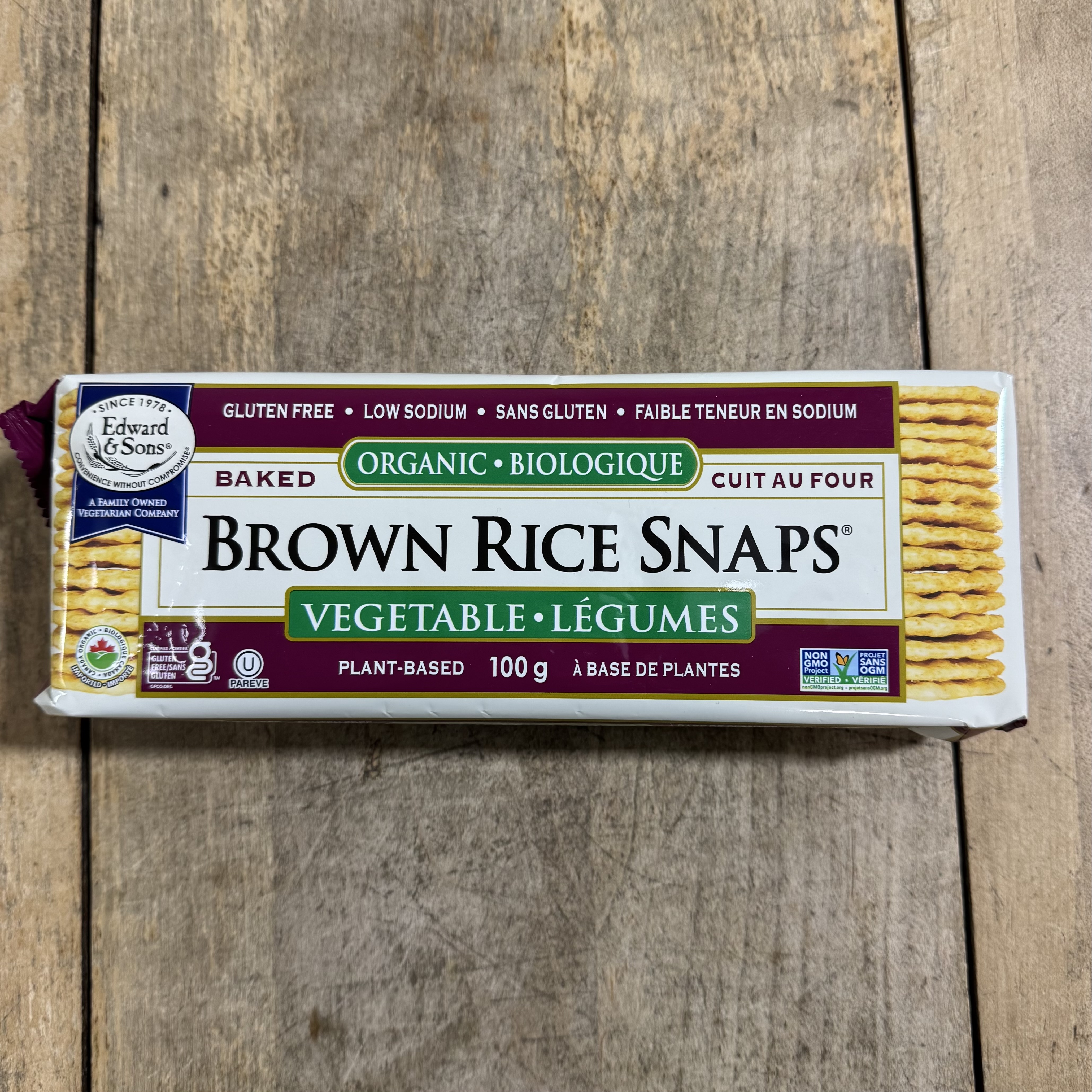 Brown Rice Snaps, Vegetable