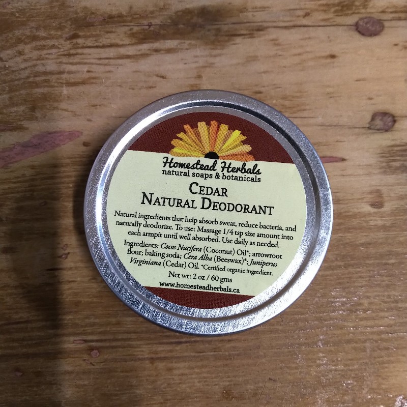 Natural Deodorant, Cedar