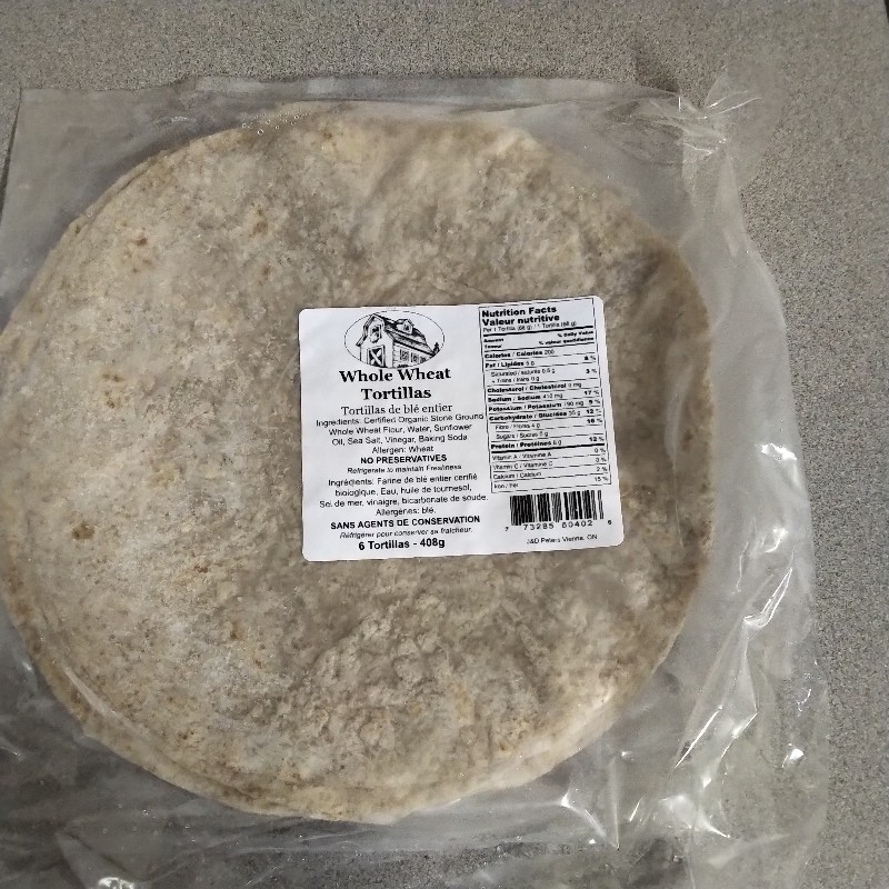 Tortillas - Whole Wheat, large