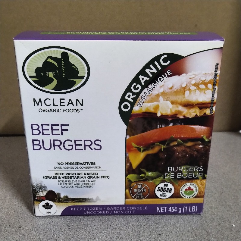 Organic Beef Burgers - McLean