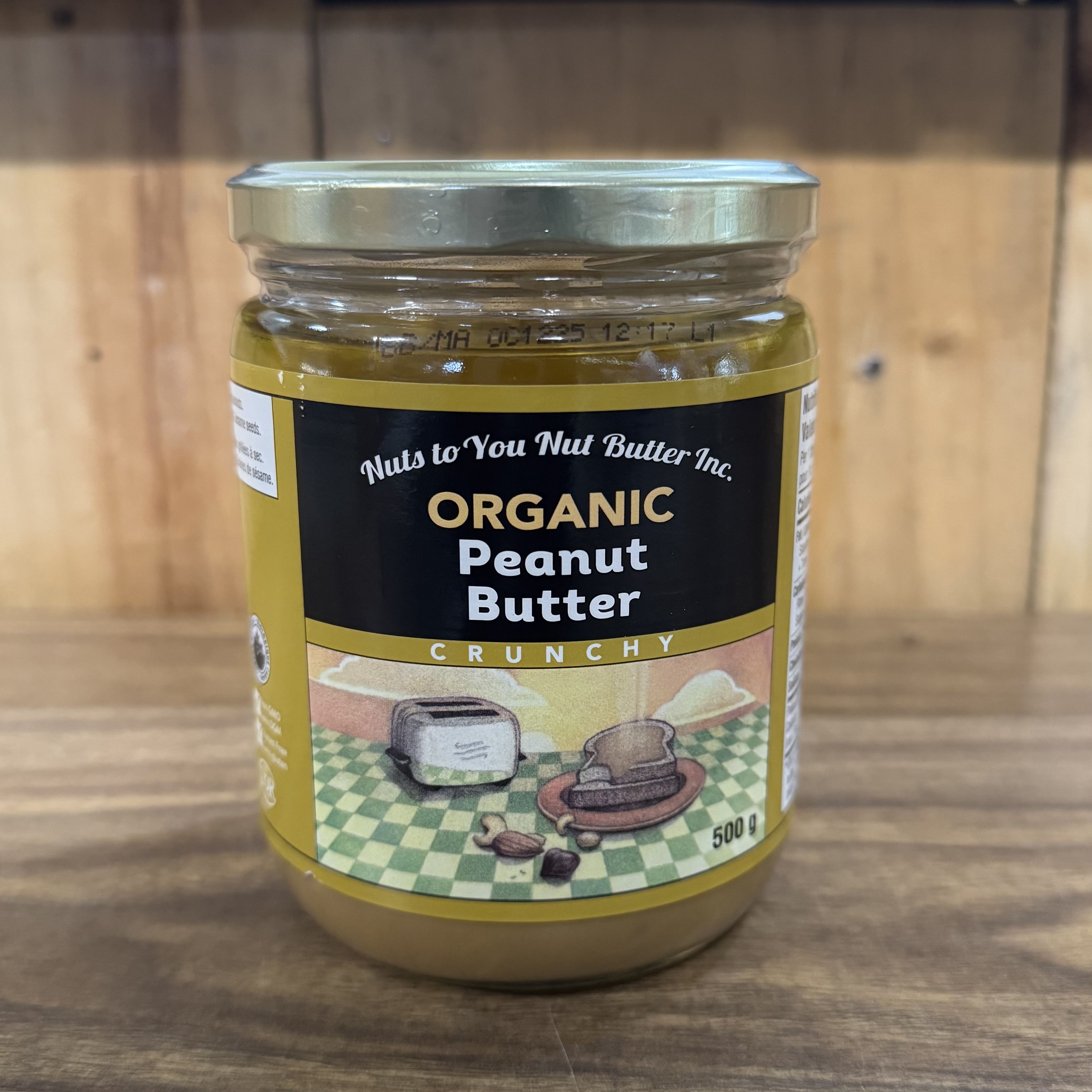 Organic Peanut Butter, Crunchy - 500g