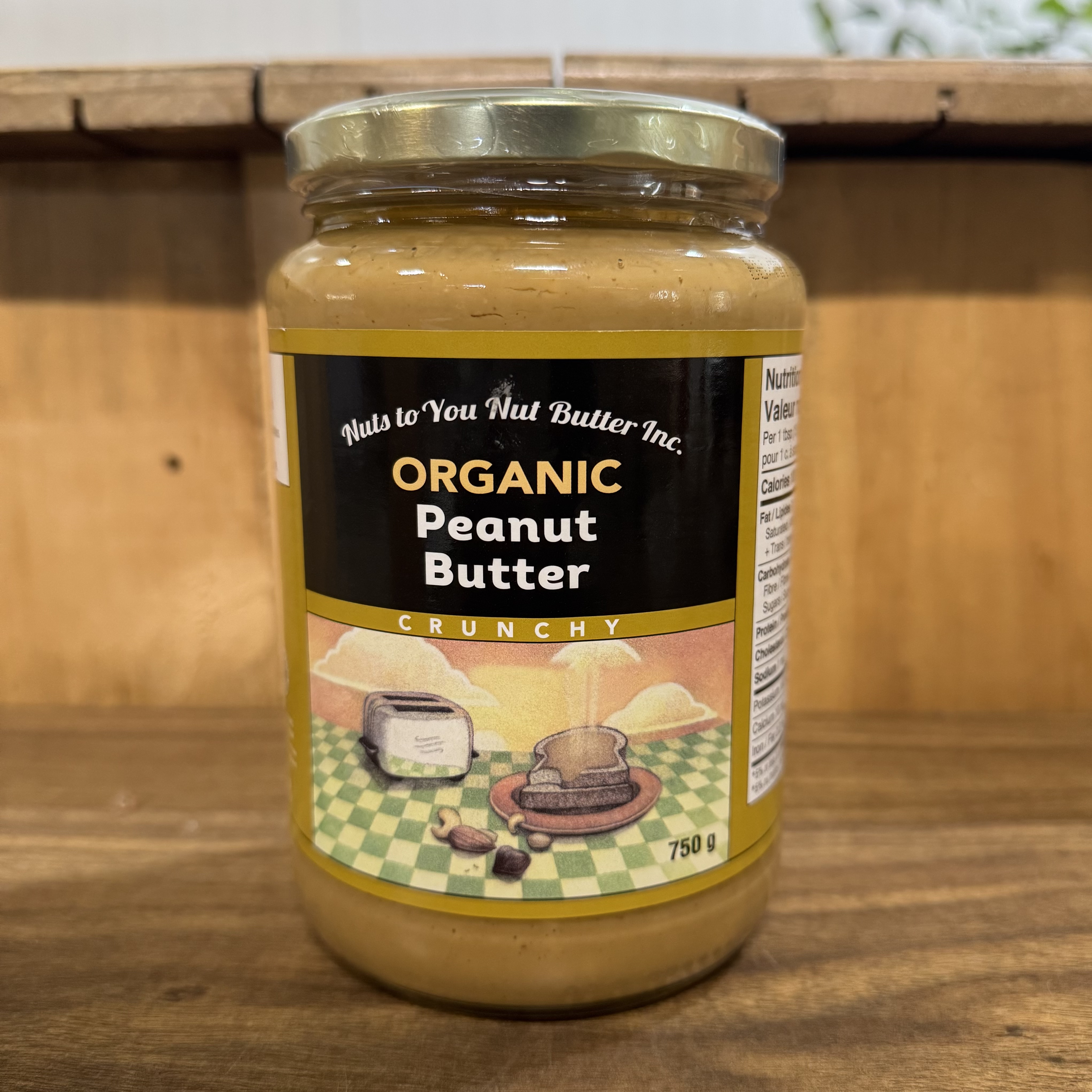 Organic Peanut Butter, Crunchy - 750g