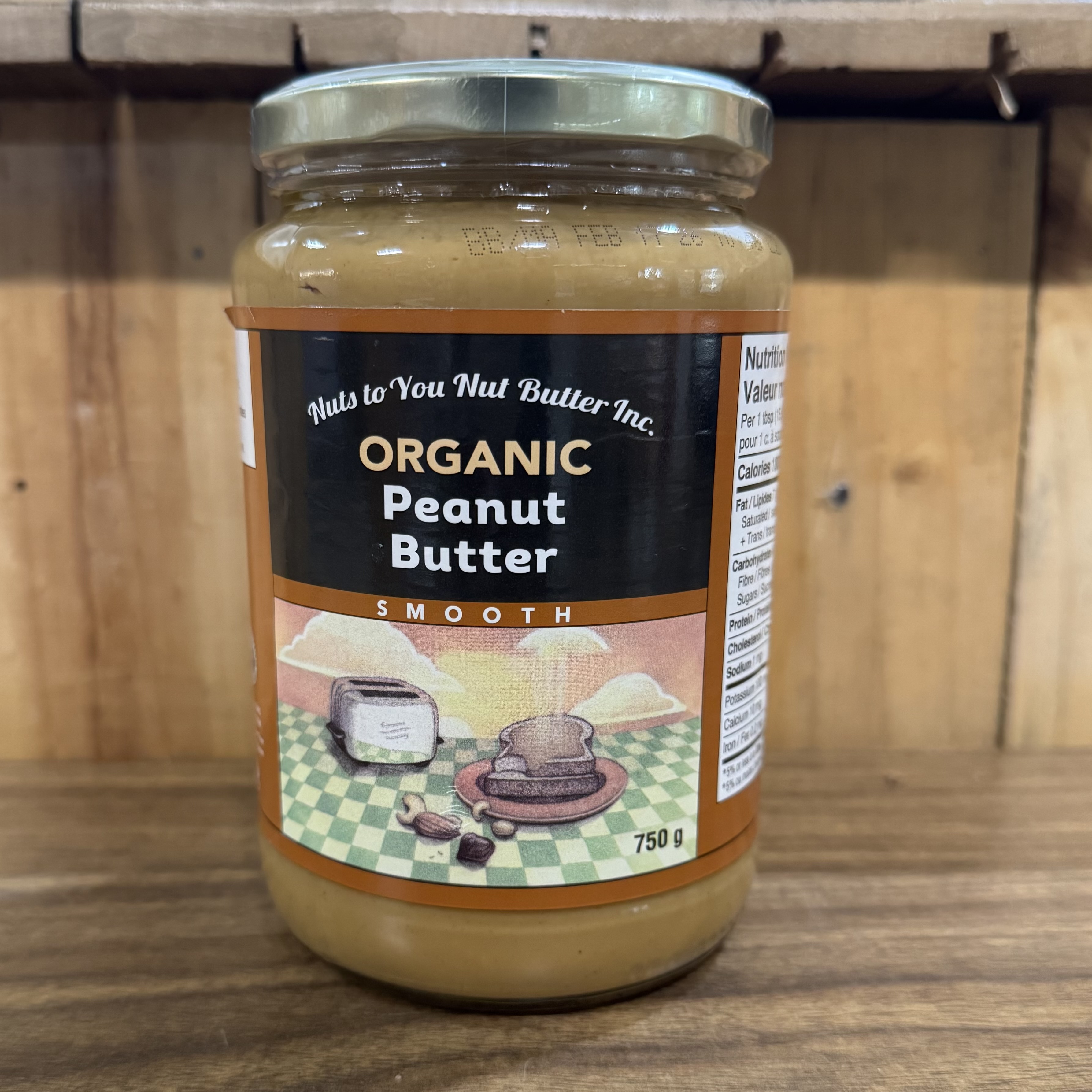 Organic Peanut Butter, Smooth - 750g
