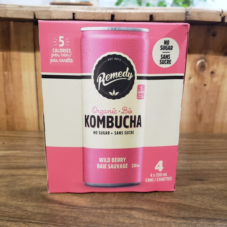 Organic, No Sugar Kombucha - Wild Berry 4 pack