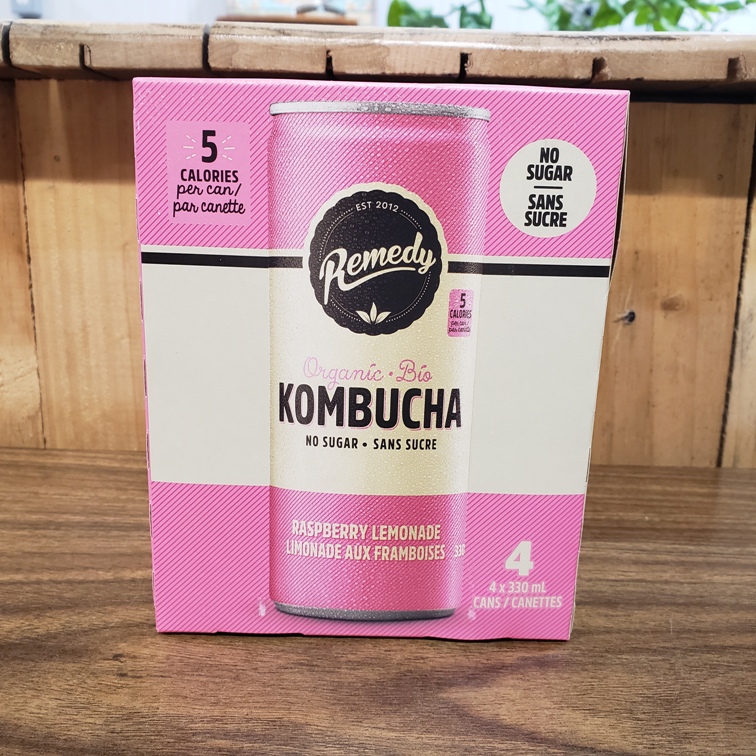 Organic, No Sugar Kombucha - Raspberry Lemonade 4pack