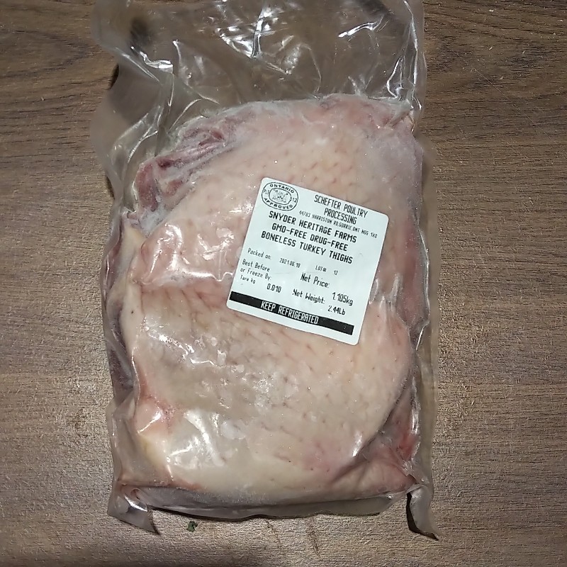 Turkey Thigh (Boneless, skin on), 2 Pack 3.28lbs