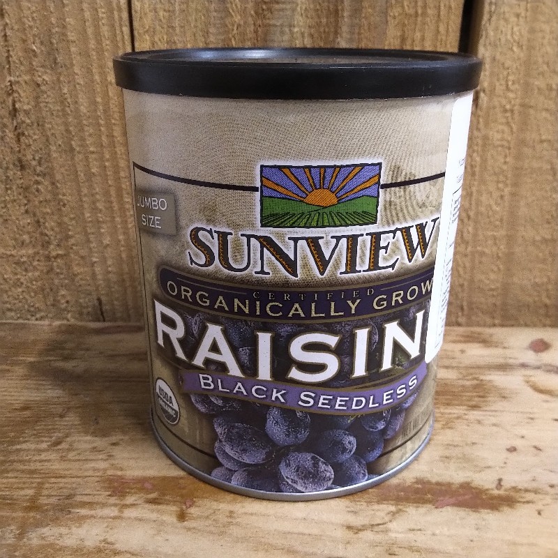 Dried Fruit - Organic Raisins, Black Seedless