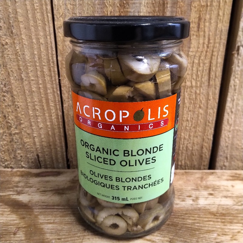 Organic Blonde Sliced Olives - SALE