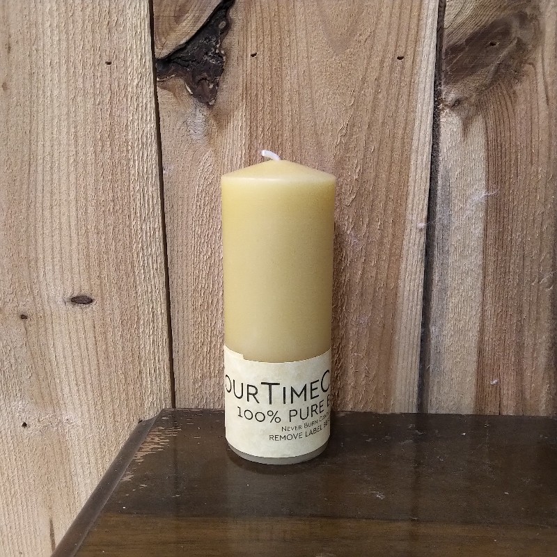 Beeswax Candles - 2 x5 Inch Smooth Pillar
