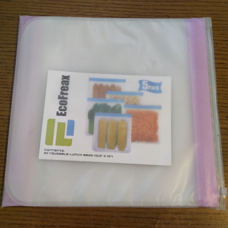 Reusable Ziplock Freezer Bags - 5 pack – Pink