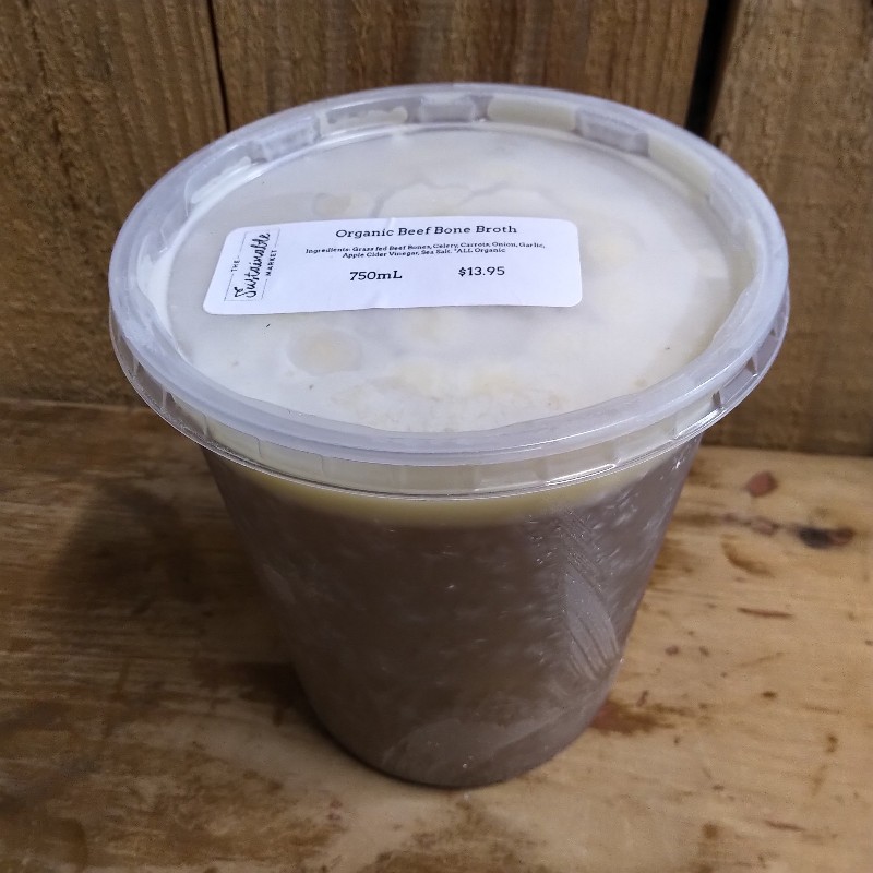 Organic Grass-fed Beef Bone Broth 750ml - Frozen