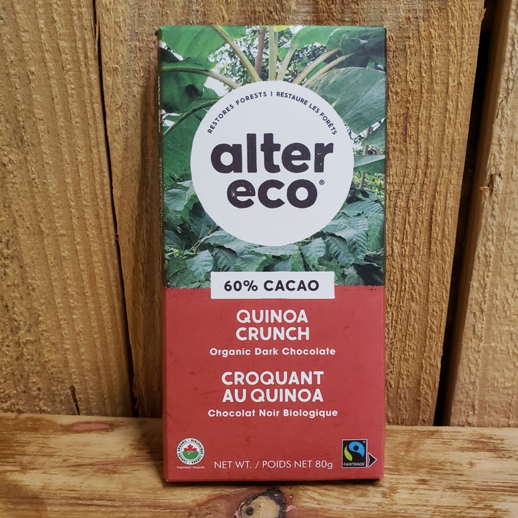 Quinoa Crunch Chocolate Bar, 60% cacao