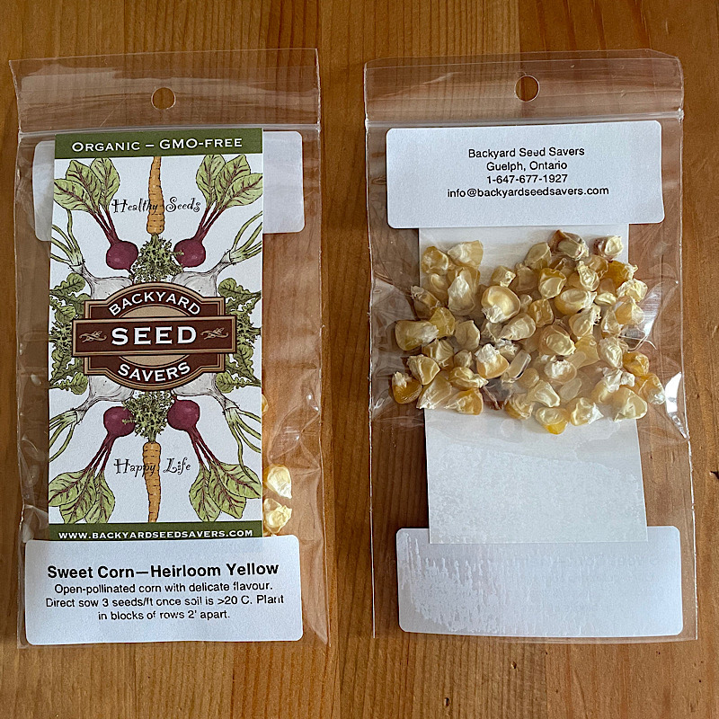Seeds - Sweet Corn, Heirloom Yellow