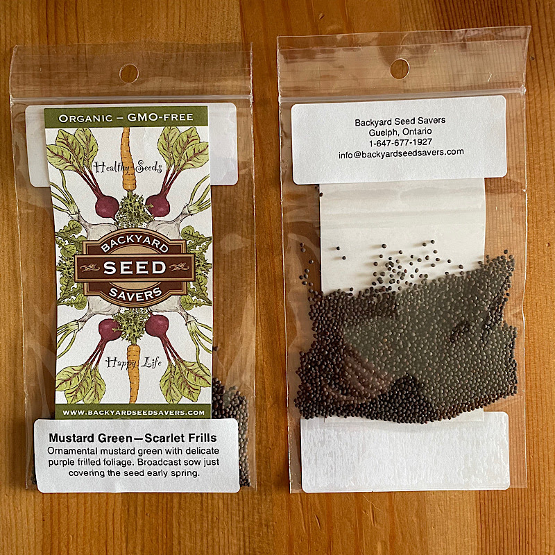 Seeds - Mustard Green, Scarlet Frills
