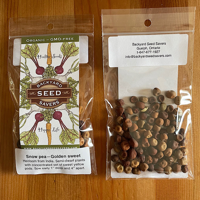 Seeds - Snow Peas, Golden Sweet