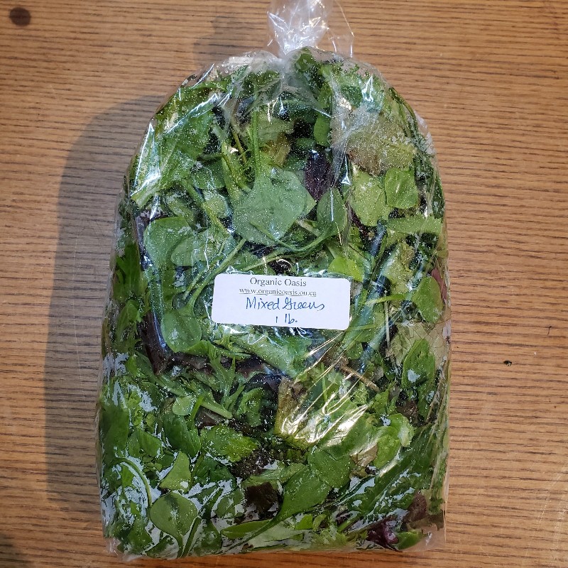 Baby Mixed Greens (no dill), washed, 1lb - Organic Oasis