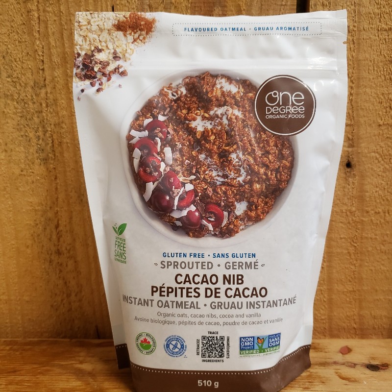 Sprouted Instant Oatmeal, Cacao Nib