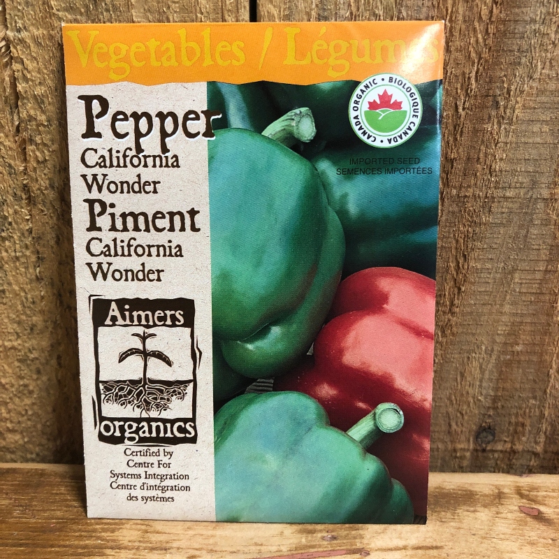 Seeds - Peppers, California Wonder