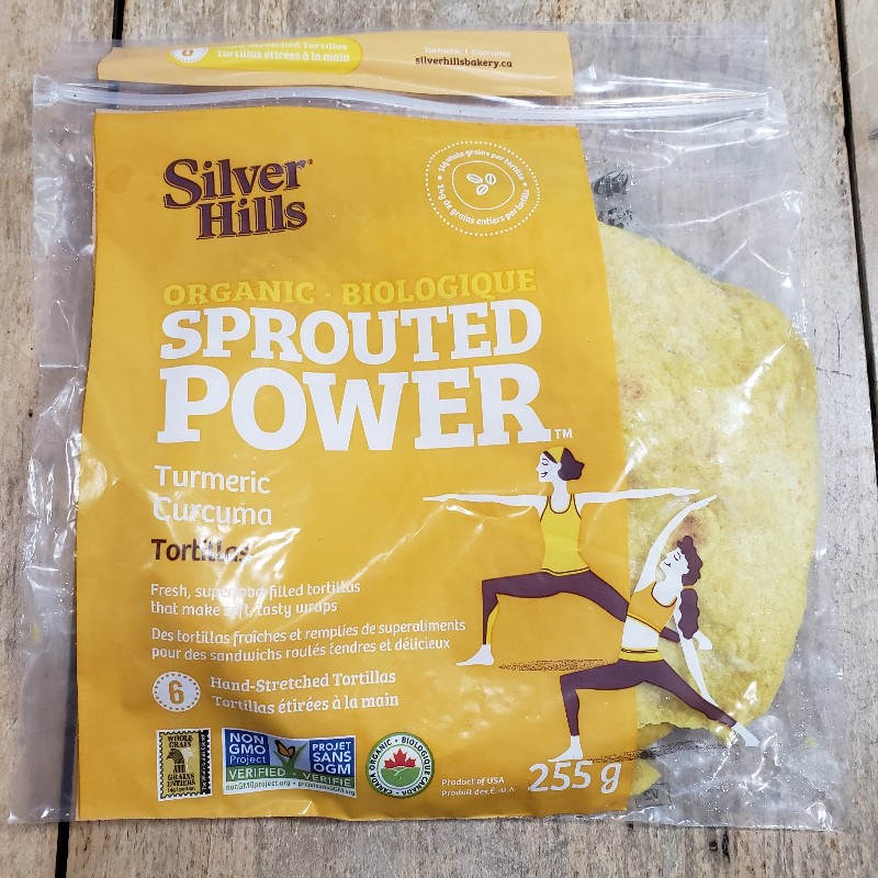 Organic Sprouted Power Tortillas, Turmeric