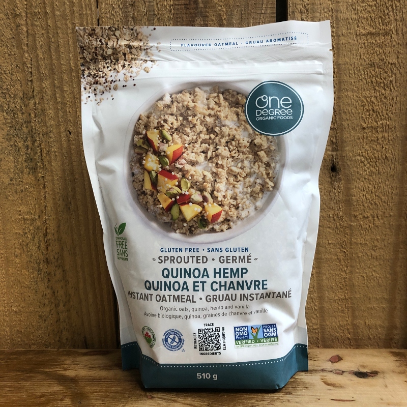 Sprouted Instant Oatmeal, Quinoa Hemp