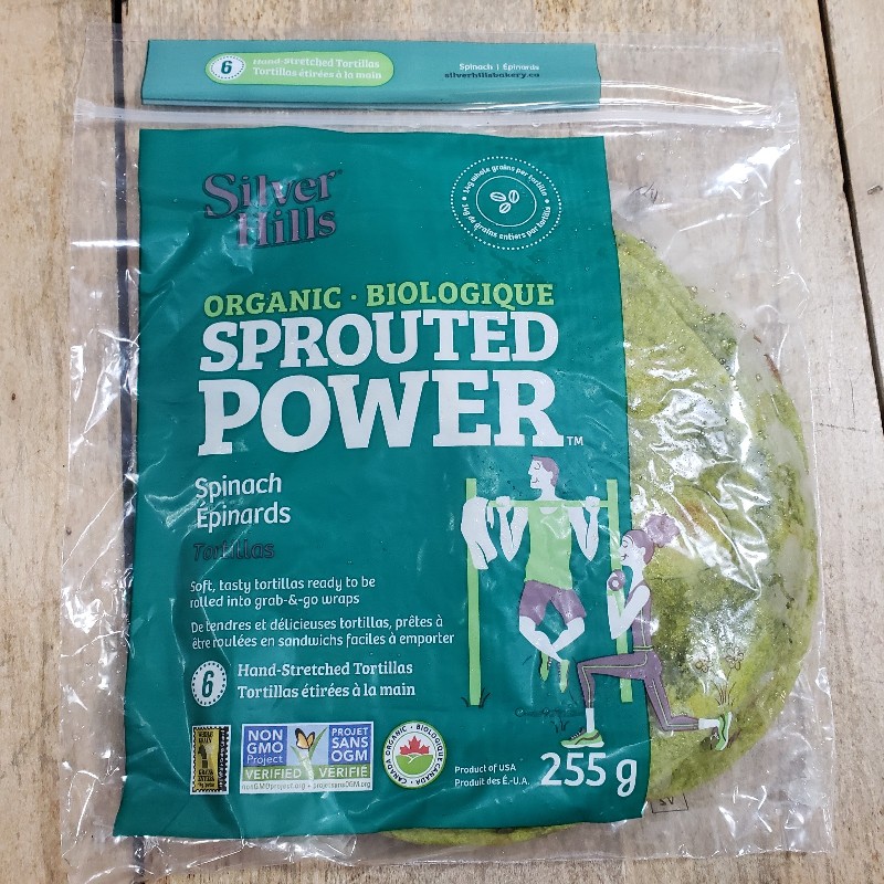 Organic Sprouted Power Spinach Tortillas