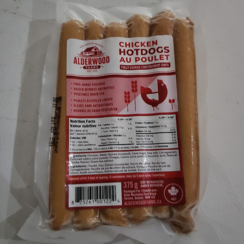 Hotdogs, Chicken - SALE frozen