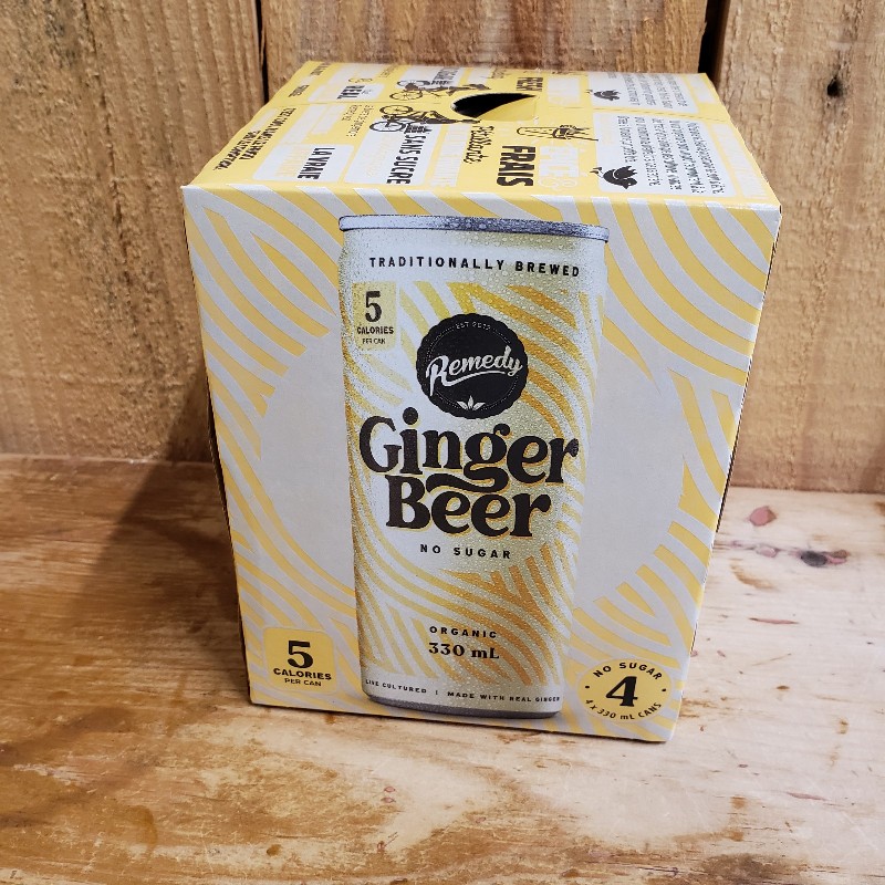 Organic, No Sugar Kombucha - Ginger Beer 4pack