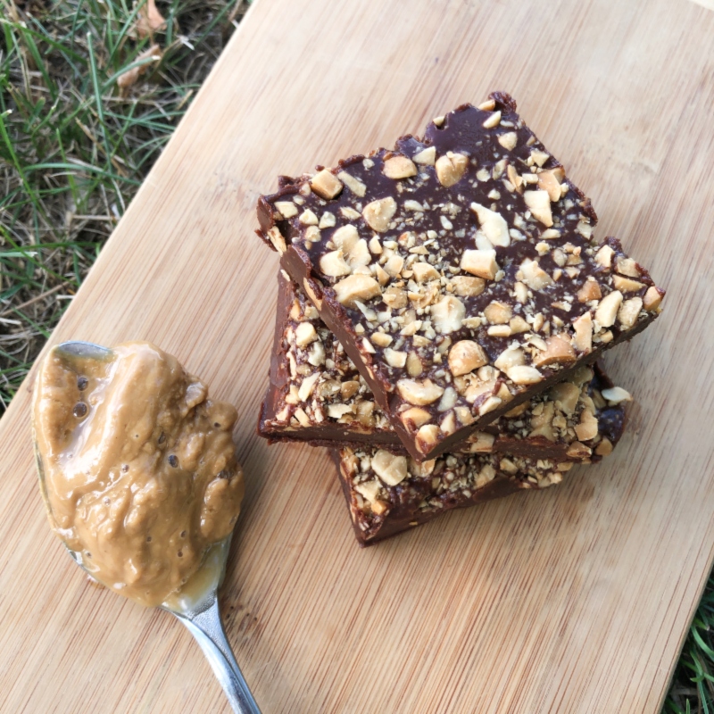 KETO Chocolate Peanut Butter Fudge, single squares - Lavender & Honey