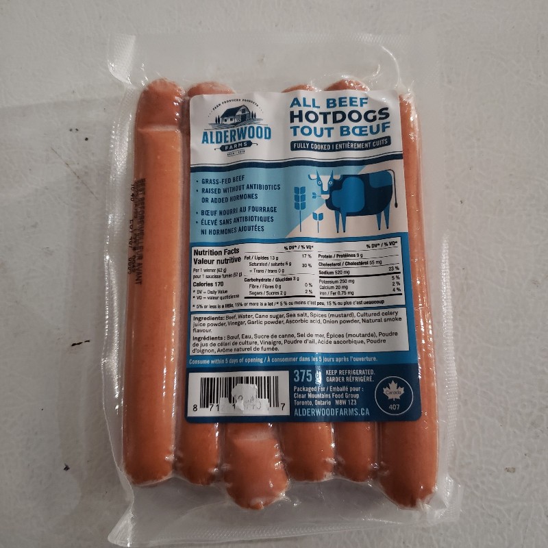 Hotdogs, All Beef - SALE (frozen)