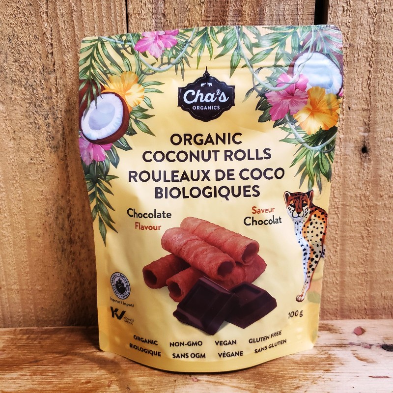Organic Coconut Rolls, Chocolate
