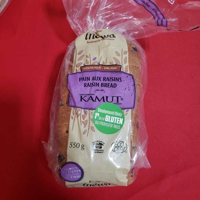 Bread, Kamut Raisin 1% Gluten