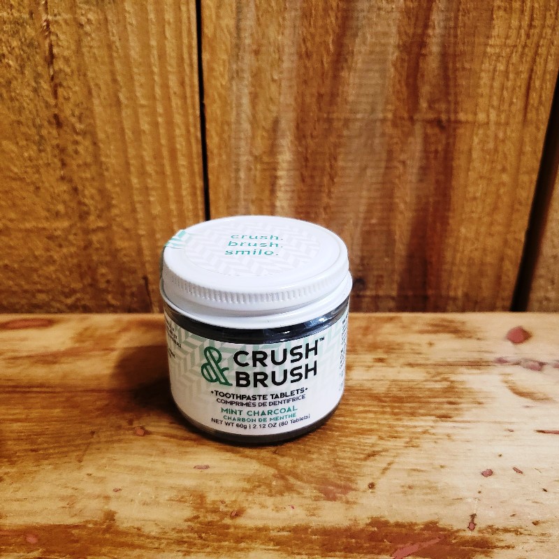 Crush & Brush Toothpaste Tablets, Mint Charcoal