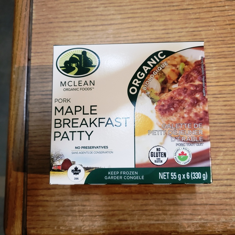 Organic Breakfast Patty, Maple