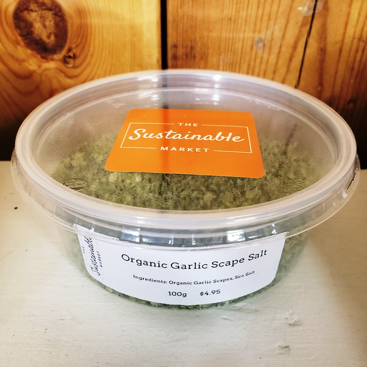 Organic Garlic Scape Salt - The Sustainable Kitchen