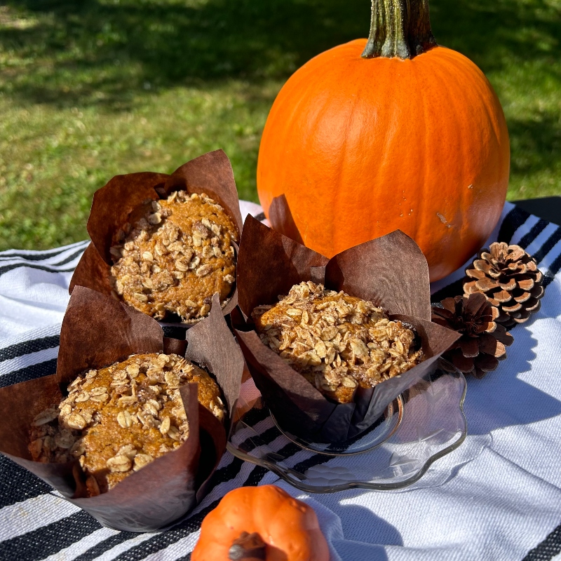 Organic Einkorn Sourdough Pumpkin Muffins, 2-pack - The Sustainable Kitchen