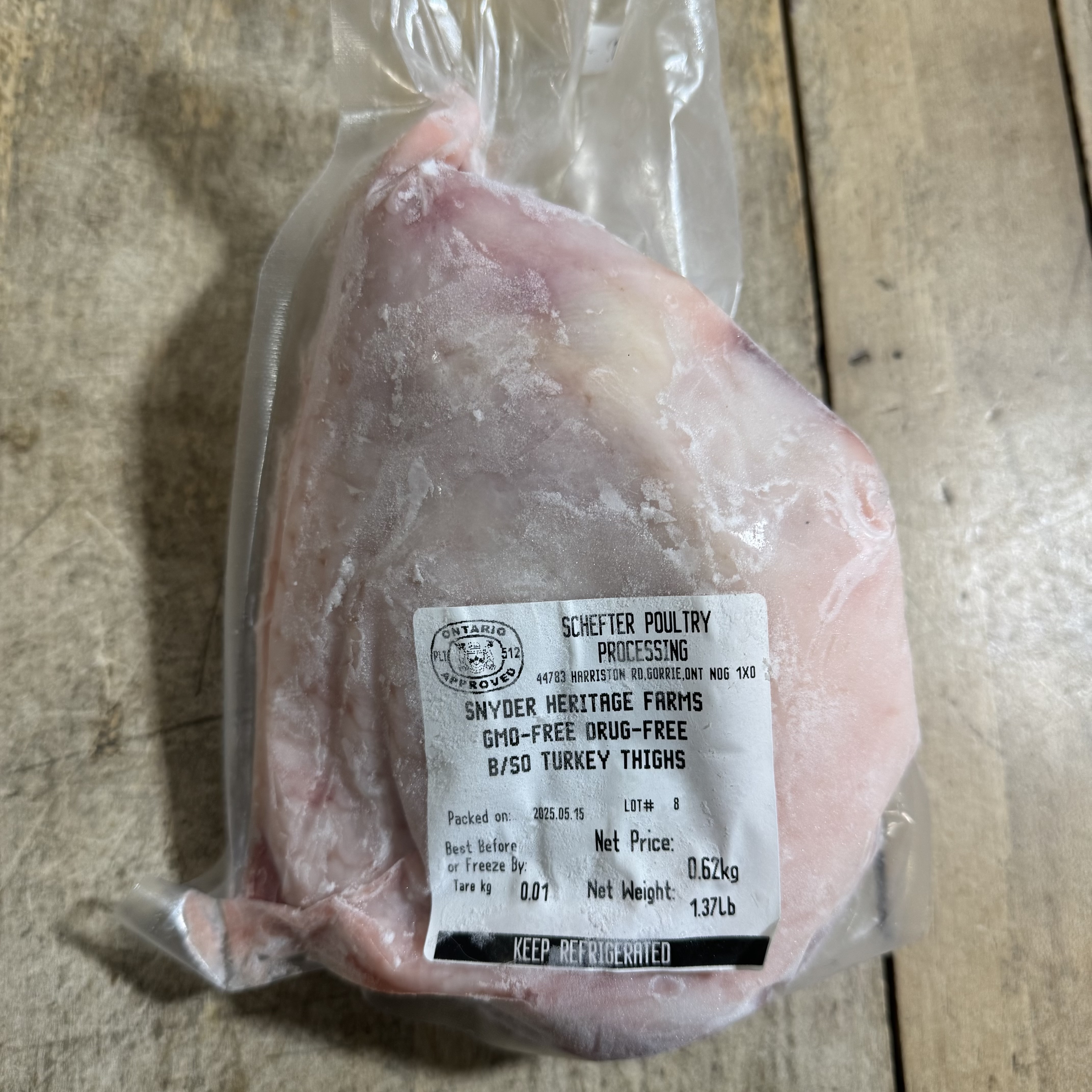 Turkey Thigh (Boneless, skin on), 2.51lbs