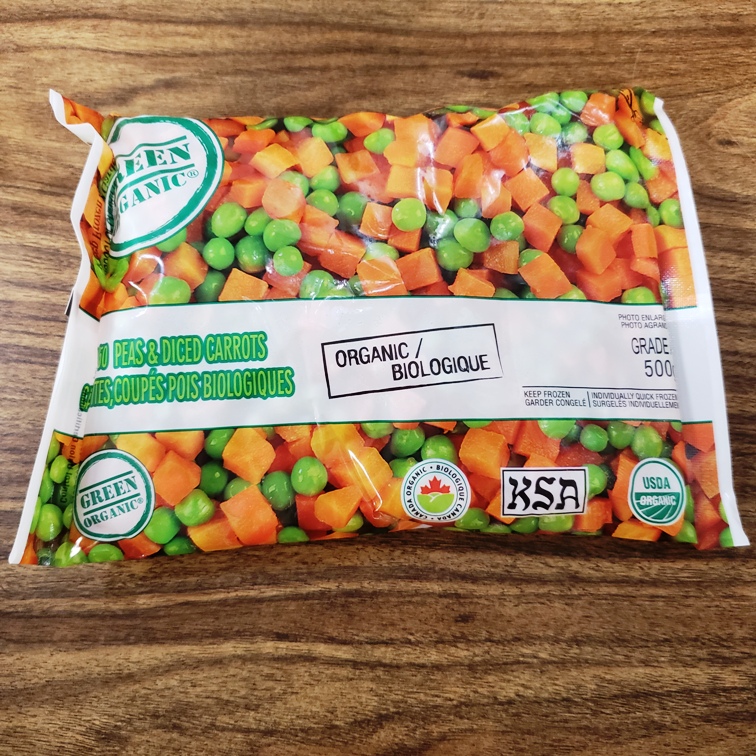 Frozen Veg, Organic Peas & Carrots