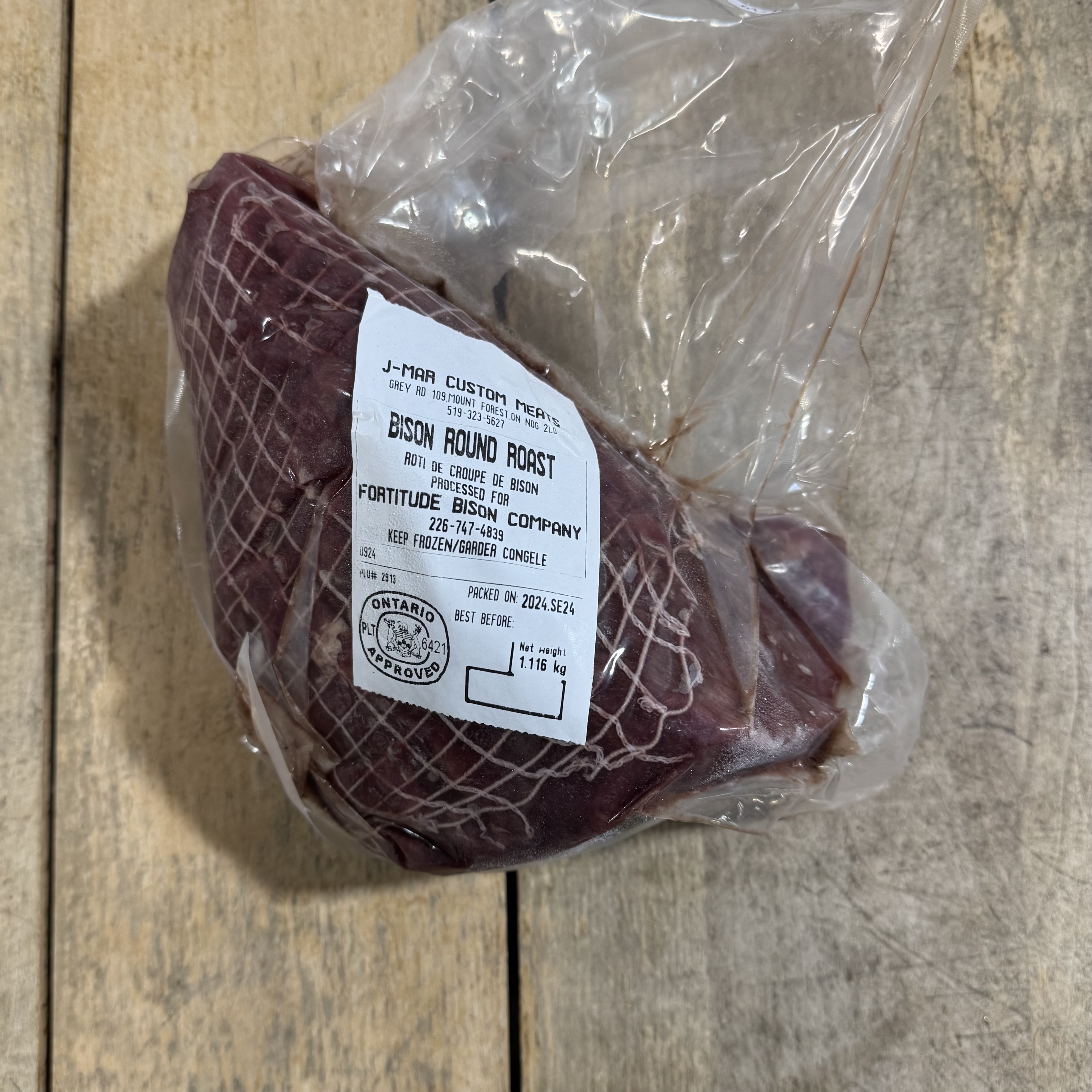 Grass-Fed Bison, Round Roast 3lb