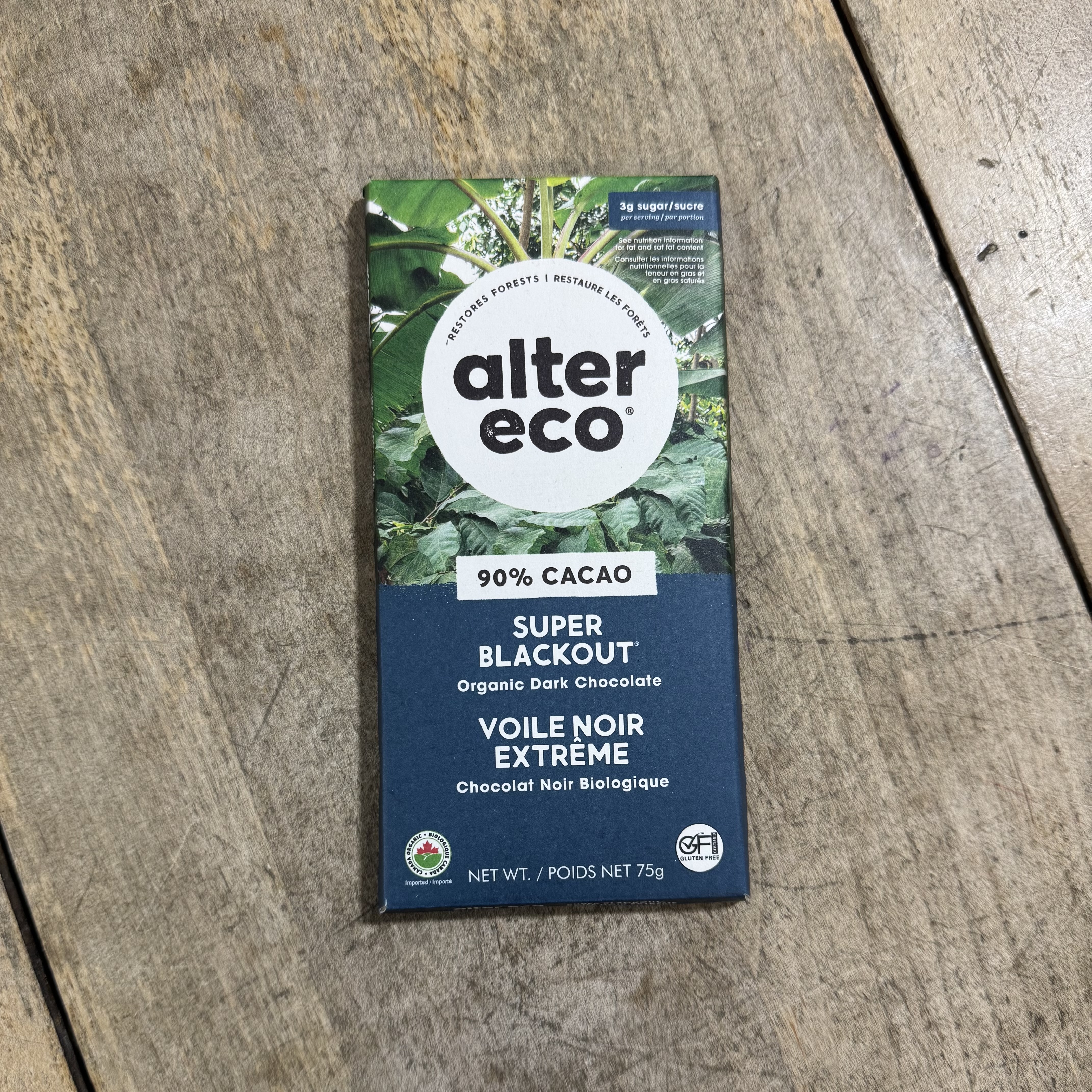 Super Blackout, Dark Chocolate Bar, 90% Cacao