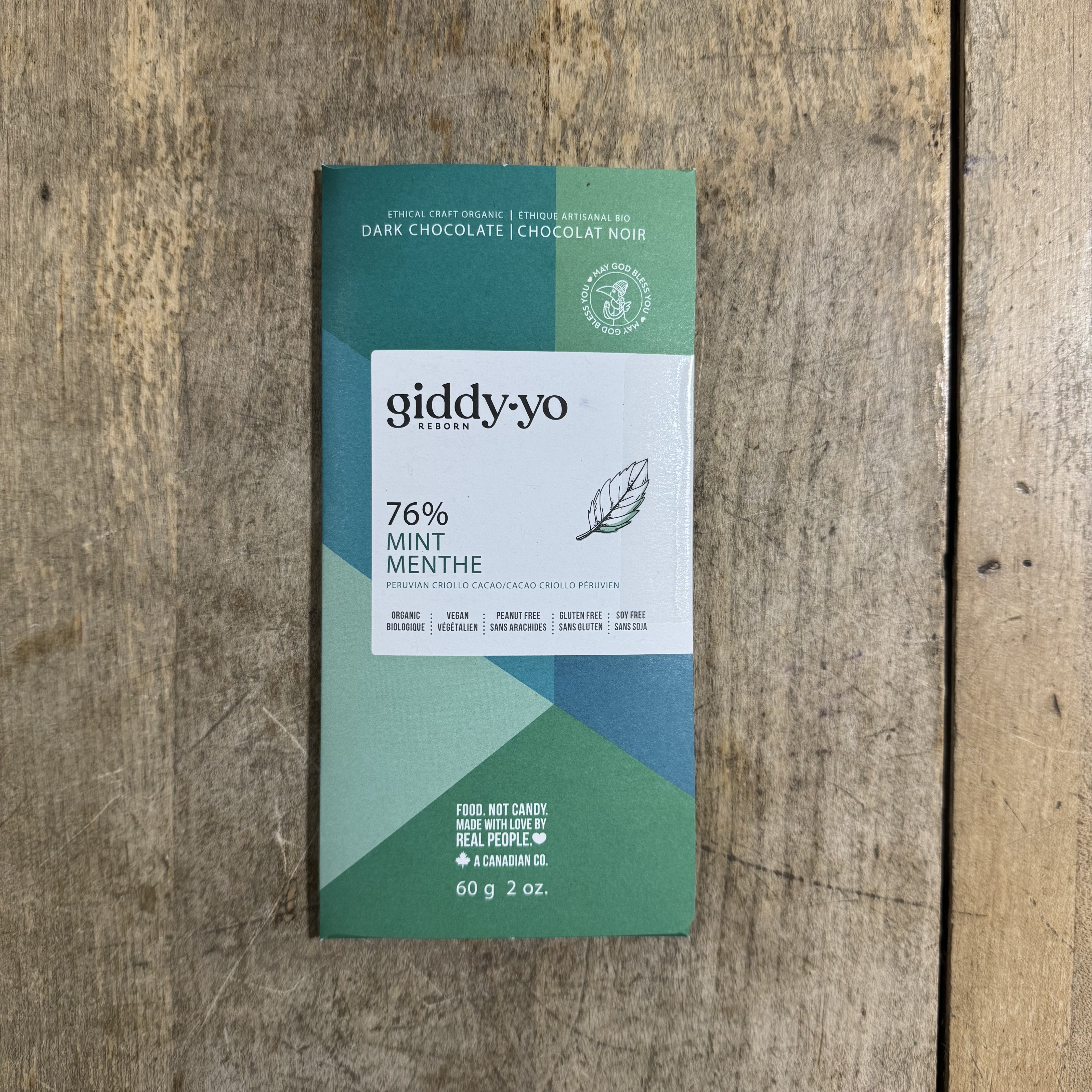 Mint 76% Chocolate Bar
