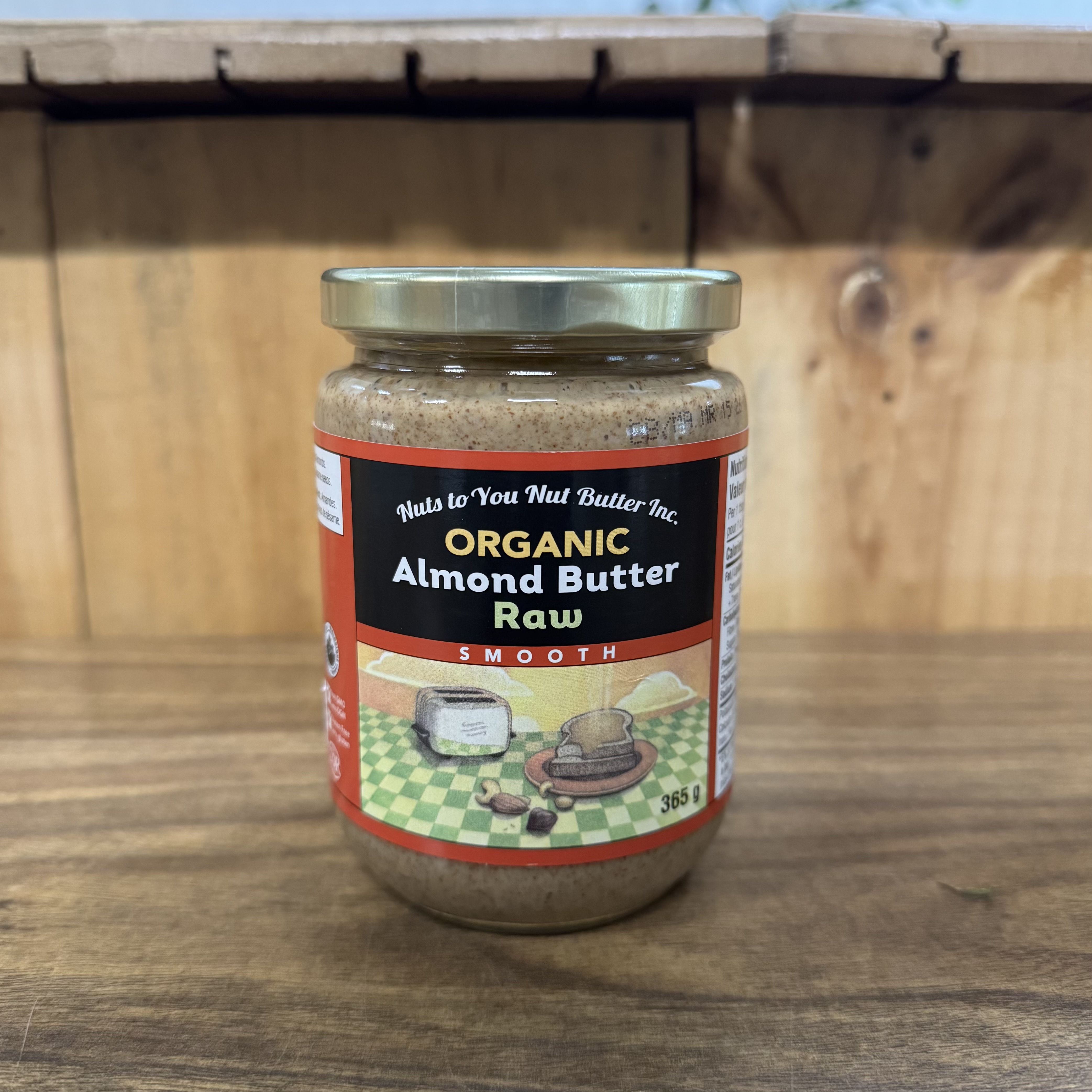 Organic Raw Almond Butter, Smooth - 365g